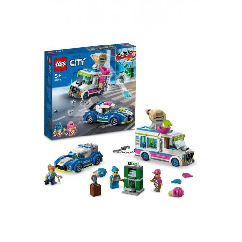 Lego City Dondurma Kamyonu Polis Takibi 60314 Yapım Seti (317 Parça)