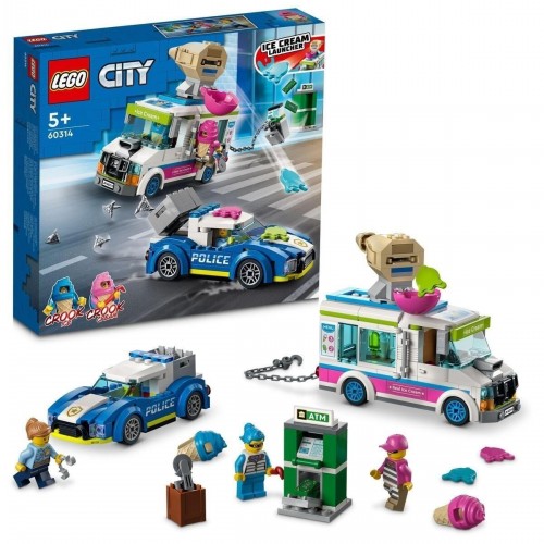 Lego City Dondurma Kamyonu Polis Takibi 60314 Yapım Seti (317 Parça)