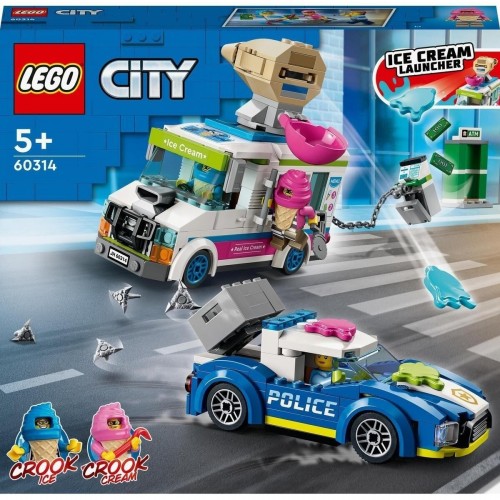 Lego City Dondurma Kamyonu Polis Takibi 60314 Yapım Seti (317 Parça)