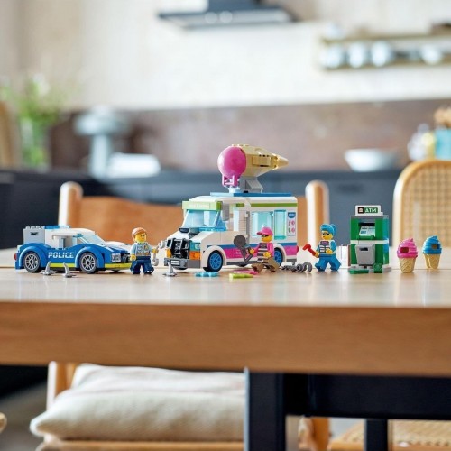 Lego City Dondurma Kamyonu Polis Takibi 60314 Yapım Seti (317 Parça)