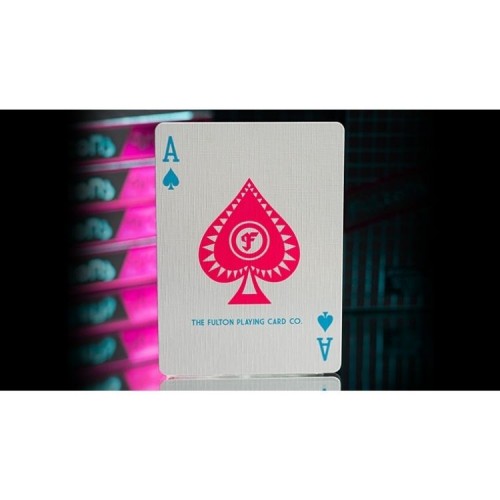 Fulton's Arcade Tron Edition Pink and Blue Foil Premium Oyun Kağıdı iskambil Kartları Destesi