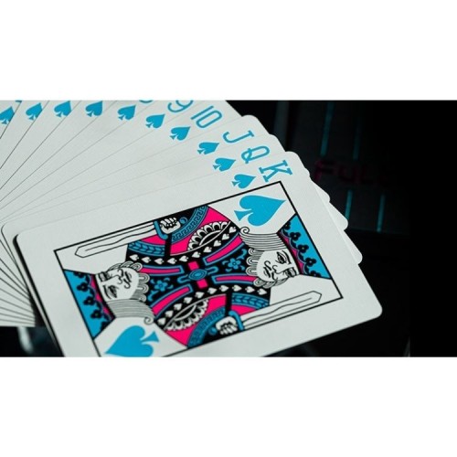 Fulton's Arcade Tron Edition Pink and Blue Foil Premium Oyun Kağıdı iskambil Kartları Destesi