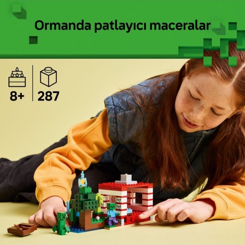 Lego Minecraft TNT Büyük Orman Evi Lego 21275 (287 Parça)