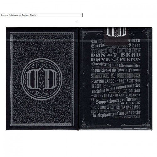 Bicycle Smoke & Mirrors x Fulton Black Oyun Kağıdı Limited Edition Koleksiyonluk iskambil Kartları Bicycle Smoke & Mirrors x Fulton Black Oyun Kağıdı Limited Edition Koleksiyonluk iskambil Kartları