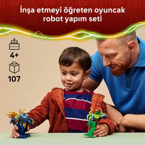 LEGO NINJAGO 71853 Jay’in Ejderha Robotu Savaşı 107 parçalık yapım seti