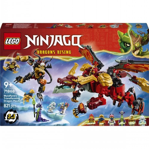 LEGO 71868 Wyldfyre Dönüşen Ejderha Robotu LEGO NINJAGO 71868 Wyldfyre’ın Dönüşen Ejderha Robotu 821 parçalık yapım seti