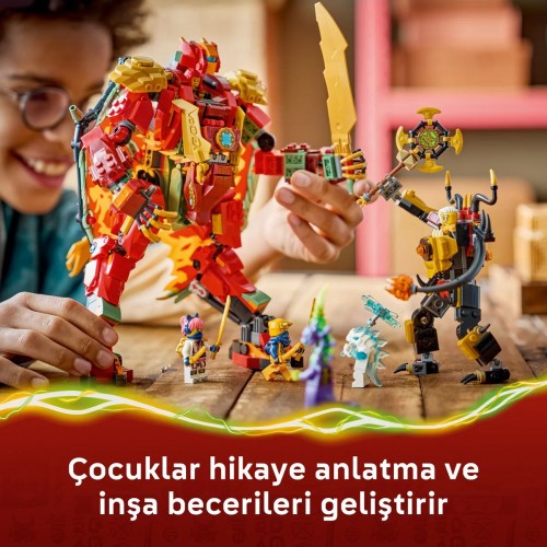 LEGO 71868 Wyldfyre Dönüşen Ejderha Robotu LEGO NINJAGO 71868 Wyldfyre’ın Dönüşen Ejderha Robotu 821 parçalık yapım seti