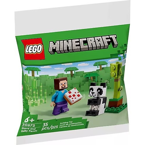 Lego Minecraft Steve and Baby Panda 30672 (35 Parça)