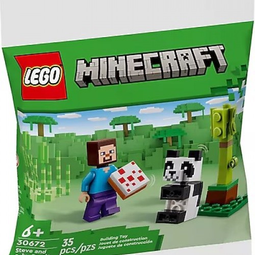 Lego Minecraft Steve and Baby Panda 30672 (35 Parça)