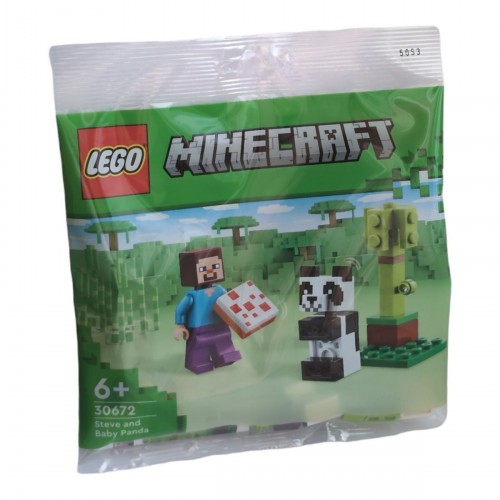 Lego Minecraft Steve and Baby Panda 30672 (35 Parça)