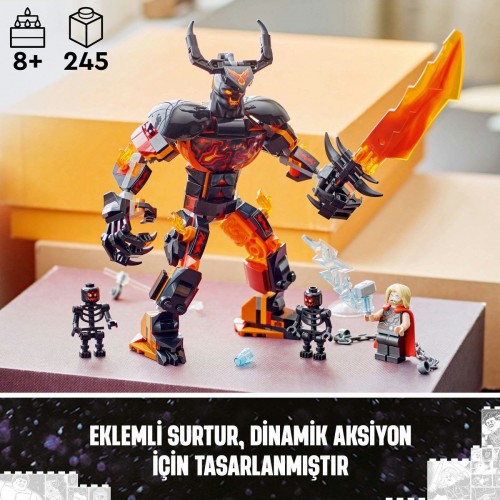 Lego Marvel Thor Surtur Yapım Figürüne Karşı 76289 Yapım Seti (245 Parça)