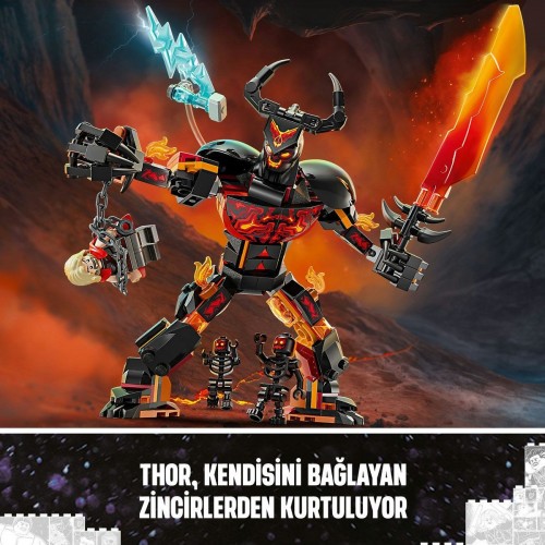 Lego Marvel Thor Surtur Yapım Figürüne Karşı 76289 Yapım Seti (245 Parça)