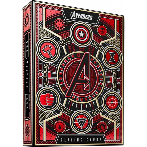 Theory11 Marvel Avengers Red Infinity Saga Oyun Kağıdı Kartı Kartları Destesi Koleksiyonluk Kirmizi