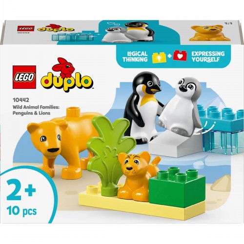 Lego Duplo Vahşi Hayvan Aileleri: Penguenler ve Aslanlar 10442 (10 Parça)