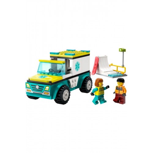 Lego City Acil Ambulansı ve Snowboardcu 60403 (79 Parça)