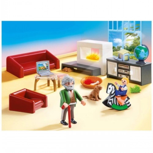 Playmobil Oturma Odası Şömineli 2 Figürlü Oyuncakları Oyun Seti 70207 (36 Parça)