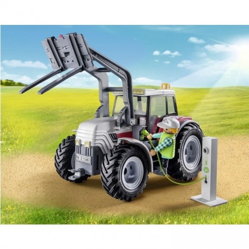 Playmobil Country Büyük Traktör Katlanır Çatılı ve Elektrik Şarj İstasyonu 71305 (31 Parça) 