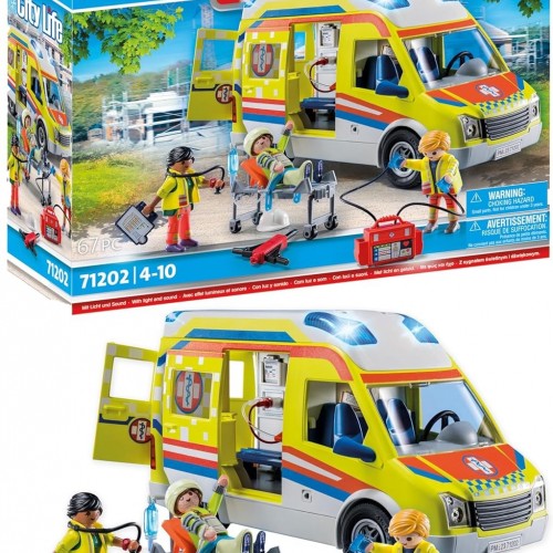 Playmobil City Life Işıklı ve Sesli Ambulans Oyun Seti Oyuncakları 71202 (67 Parça) 