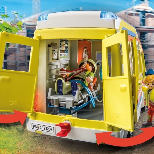 Playmobil City Life Işıklı ve Sesli Ambulans Oyun Seti Oyuncakları 71202 (67 Parça) 