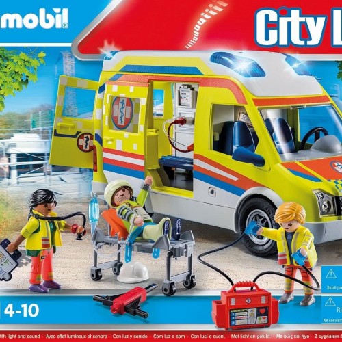 Playmobil City Life Işıklı ve Sesli Ambulans Oyun Seti Oyuncakları 71202 (67 Parça) 