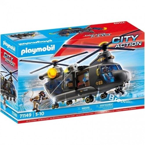 Playmobil City Action Swat Kurtarma Polis Helikopteri Oyuncakları Oyun Seti 71149 (117 Parça