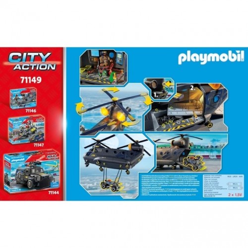 Playmobil City Action Swat Kurtarma Polis Helikopteri Oyuncakları Oyun Seti 71149 (117 Parça