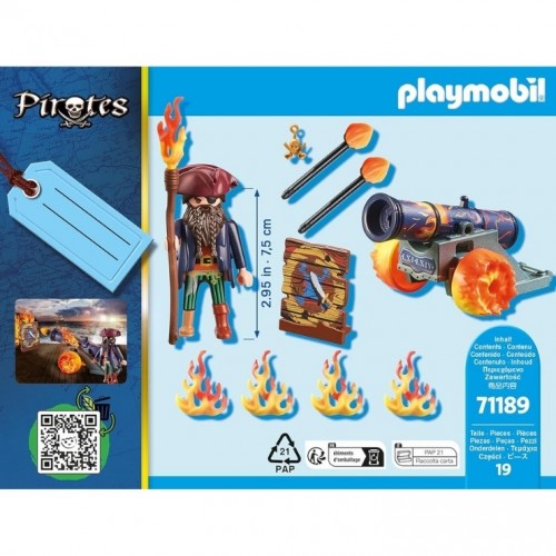 Playmobil of The Carribean Korsan ve Ateş Topu Oyuncakları Oyun Seti 71189 (19 Parça)