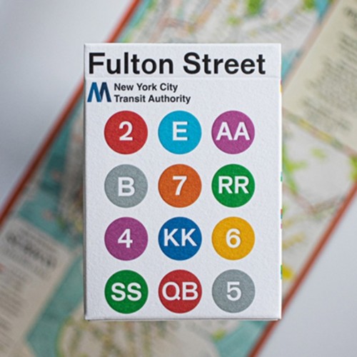 Bicycle Fulton Street Mta White Edition Premium Oyun Kağıdı iskambil Kartları Destesi