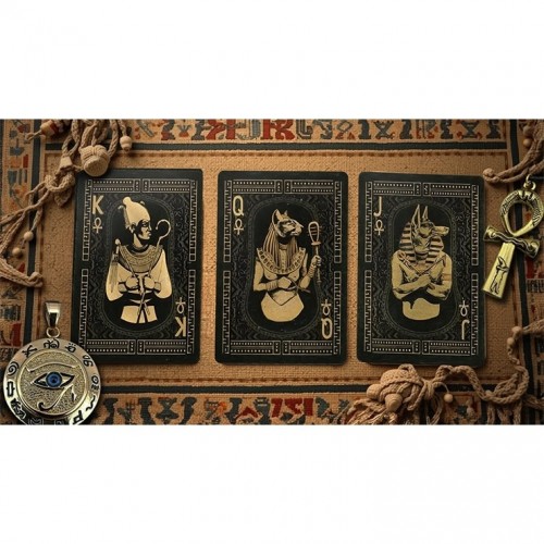 King Star Egypt Mythology Black Edition (Green,Nile) Premium Oyun Kağıdı iskambil Kartları Destesi King Star Egypt Mythology Black Edition (Green,Nile) Premium Oyun Kağıdı iskambil Kartları Destesi