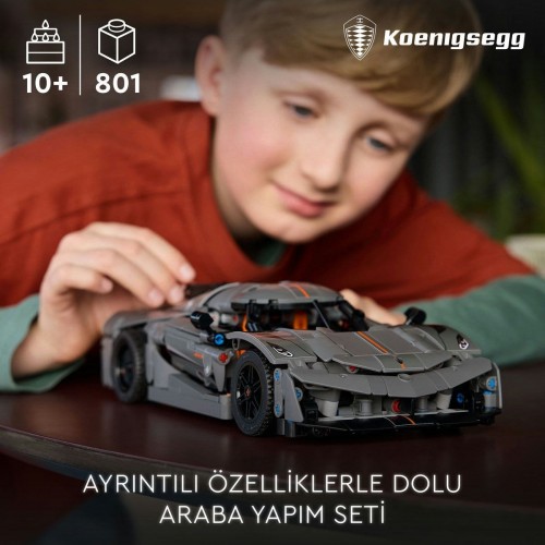 Lego Technic Koenigsegg Jesko Absolut Gri Hiper Araba 42173 (801 Parça) Lego Technic Koenigsegg Jesko Absolut Gri Hiper Araba 42173 (801 Parça)