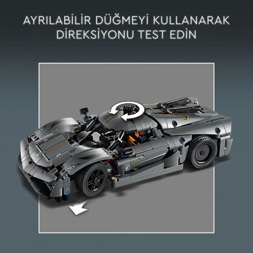 Lego Technic Koenigsegg Jesko Absolut Gri Hiper Araba 42173 (801 Parça) Lego Technic Koenigsegg Jesko Absolut Gri Hiper Araba 42173 (801 Parça)