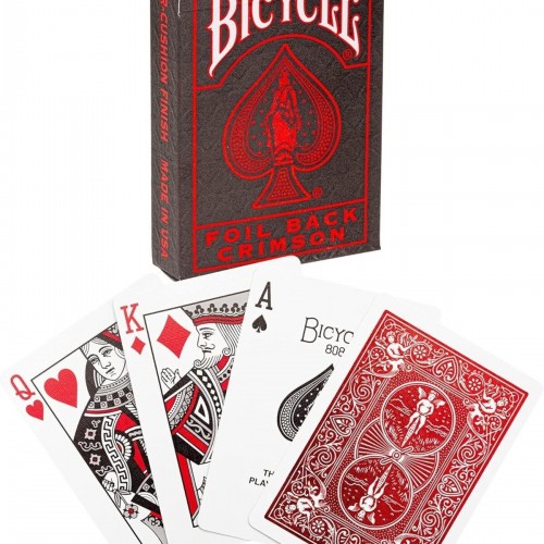 Bicycle Rider Back Crimson Luxe Foil Back Metalluxe Kırmızı Oyun Kağıdı iskambil Kartları Destesi