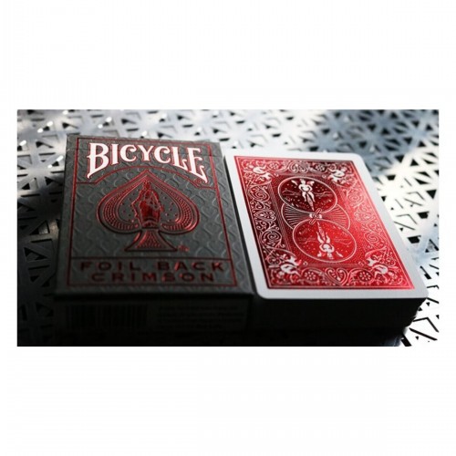 Bicycle Rider Back Crimson Luxe Foil Back Metalluxe Kırmızı Oyun Kağıdı iskambil Kartları Destesi