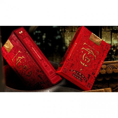 Theory11 Tavern on the Green Red Edition Premium Oyun Kartları iskambil Kağıdı Destesi Theory11 Tavern on the Green Red Edition Premium Oyun Kartları iskambil Kağıdı Destesi