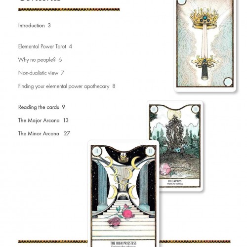 Elemental Power Tarot Kartları Destesi Melinda Lee 78 Kart ve 64 Sayfa Resimli Kitap