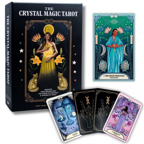 The Crystal Magic Tarot Kartları Destesi 78 Kart ve Kılavuz Kitap ile Premium ithal Tarot