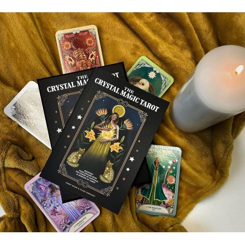 The Crystal Magic Tarot Kartları Destesi 78 Kart ve Kılavuz Kitap ile Premium ithal Tarot