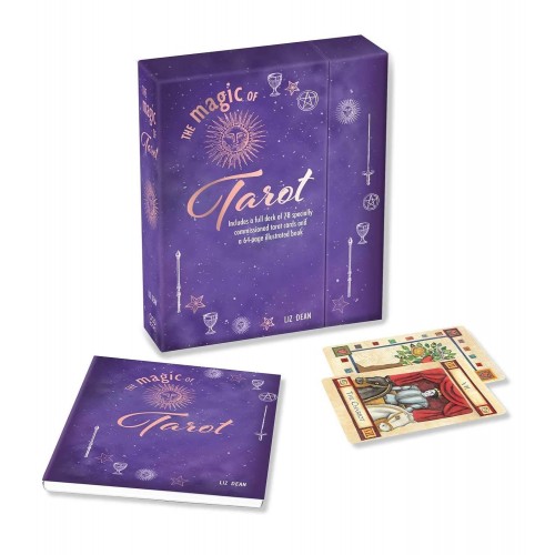 Liz Dean The Magic of Tarot Kartları Destesi 78 Kart ve 64 Sayfa Resimli Kılavuz Kitap