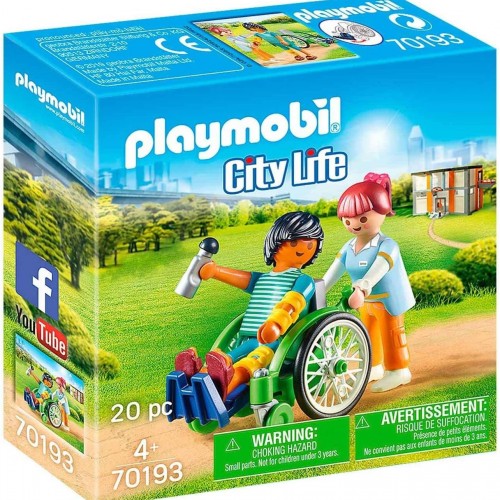 Playmobil City Life Tekerlekli Sandalyedeki Hasta ve Bakıcı Oyuncakları Figürleri 70193 (20 Parça) Playmobil City Life Tekerlekli Sandalyedeki Hasta ve Bakıcı Oyuncakları Figürleri 70193 (20 Parça)