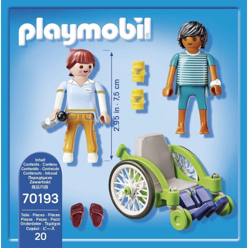Playmobil City Life Tekerlekli Sandalyedeki Hasta ve Bakıcı Oyuncakları Figürleri 70193 (20 Parça)