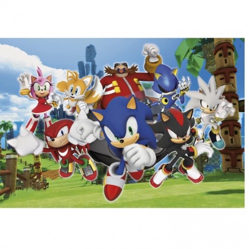 Clementoni Super Color Sonic The Hedgehog Kaliteli Premium Yapboz 104 Parça Çocuk Puzzle 27159