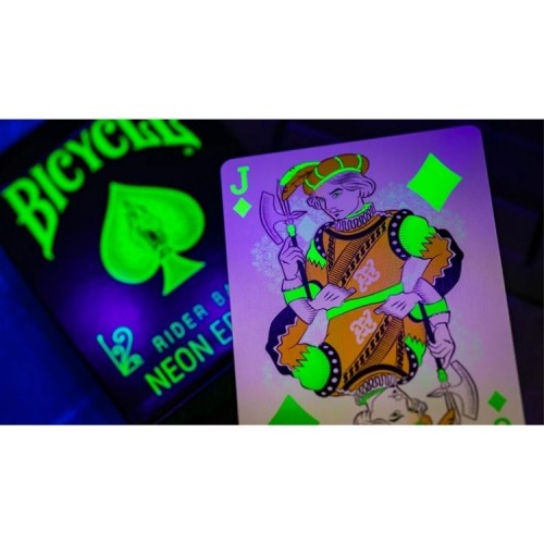 Bicycle Neon Rider Back Green-Glo Deck Premium Oyun Kağıdı iskambil Kartları Destesi