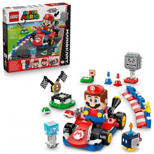 Lego Super Mario Mario Kart – İnteraktif LEGO Mario ve Standard Kart 72043 (278 Parça)