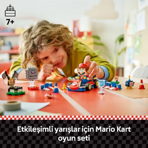 Lego Super Mario Mario Kart – İnteraktif LEGO Mario ve Standard Kart 72043 (278 Parça)