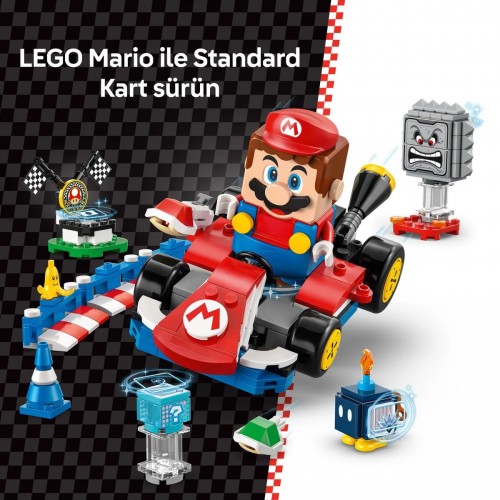 Lego Super Mario Mario Kart – İnteraktif LEGO Mario ve Standard Kart 72043 (278 Parça)