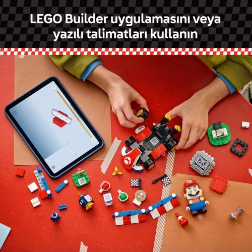 Lego Super Mario Mario Kart – İnteraktif LEGO Mario ve Standard Kart 72043 (278 Parça)