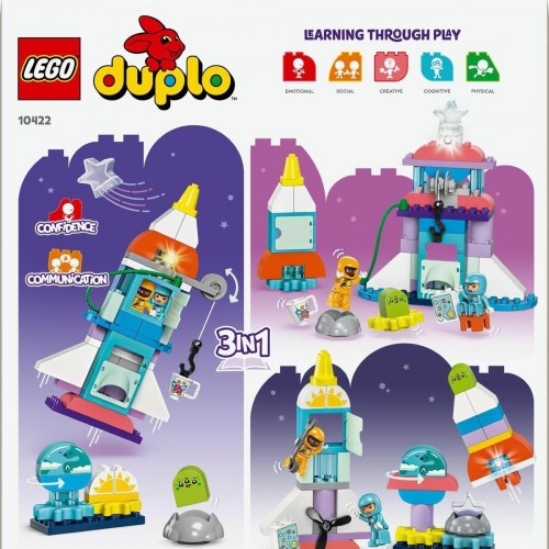 Lego DUPLO 3’ü 1 arada Uzay Mekiği Macerası Oyuncağı 10422 (58 Parça)