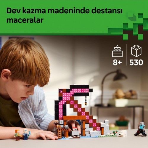 Lego Minecraft Kazma Madeni 21277 Oyuncak Yapım Seti (530 Parça)
