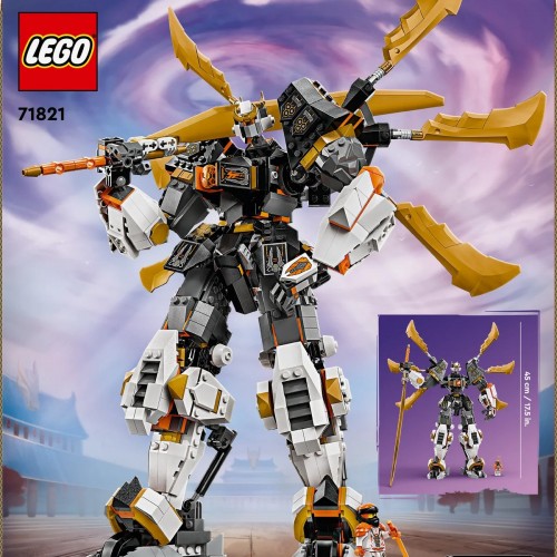 Lego Ninjago Cole'un Titan Ejderha Robotu 71821 Oyuncak Yapım Seti (1055 Parça)