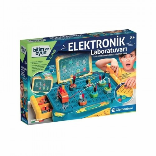 Clementoni Bilim ve Oyun Elektronik Laboratuvarı Deney Seti 64328  +8 yaş